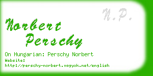 norbert perschy business card